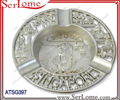 Singapore Silver Souvenir Ashtray