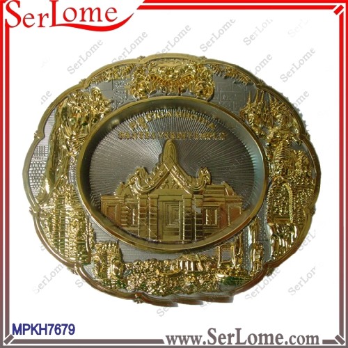 PLKH7679 Gold Religious Souvenir Plate