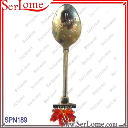 SPN189 Maple Metal Souvenir Spoon
