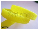 Full yellow Silicone Wristband