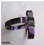 Promotional Swirl Color Debossed Silicone Wristband