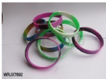Colorful Swirl Color Debossed Silicone Wristband