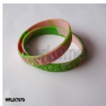 High Quality Color filled Silicone Bracelet