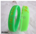 Green Color filled Silicone Wristbands