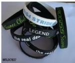 Black Embossed Silicone Wristbands