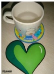 Heart-shaped Soft PVC Mug Pad